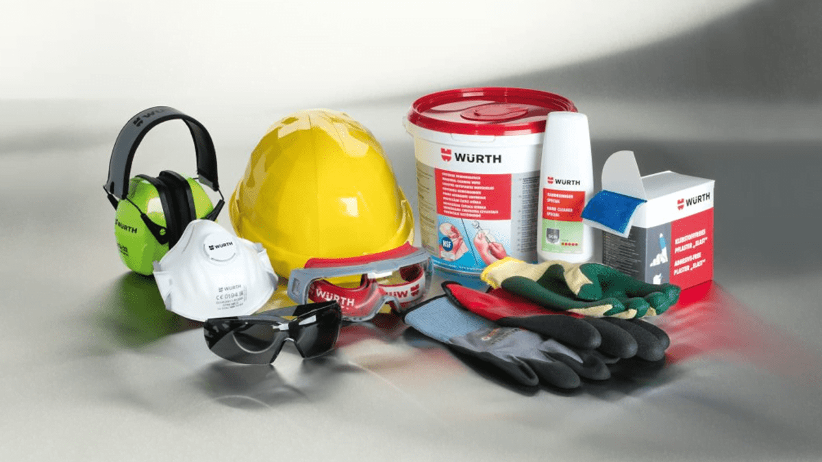 Bảo vệ người lao động với thiết bị bảo hộ chất lượng cao từ Würth – bao gồm mũ hàn, găng tay, kính, và nhiều hơn nữa.